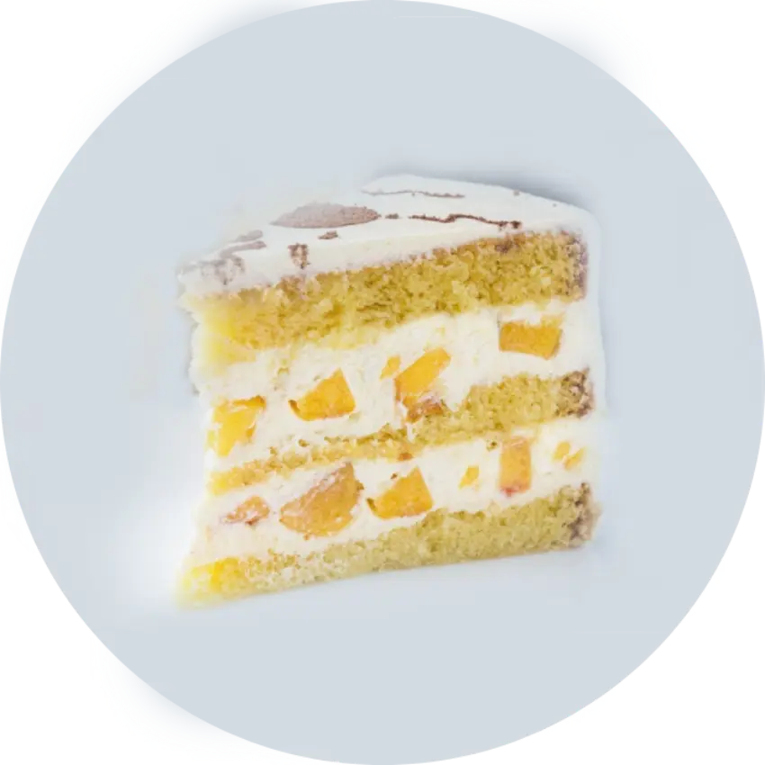 Швейцарский (белый бисквит, сливочно-творожный крем, фрукты)
